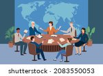 politicians having meeting at... | Shutterstock .eps vector #2083550053