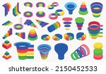 colorful set of funnel... | Shutterstock .eps vector #2150452533