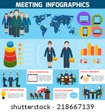 business meeting brainstorming... | Shutterstock .eps vector #218667139