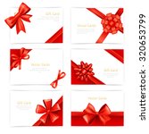 gift paper cards set with red... | Shutterstock . vector #320653799