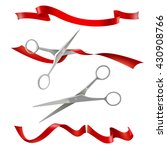realistic metal scissors for... | Shutterstock .eps vector #430908766