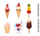delicious ice cream of... | Shutterstock .eps vector #564556666