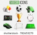Soccer Set Of Icons With...