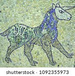 Ancient Mosaic Of A Unicorn In...