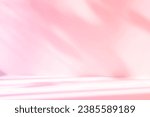 Small photo of Abstract pink color gradient studio background for product presentation. Empty room with shadows of window and flowers and palm leaves . 3d room with copy space. Summer concert. Blurred backdrop.