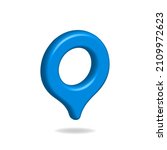 blue maps pin location 3d style ... | Shutterstock .eps vector #2109972623