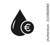 Oil Drop With Euro Currency...
