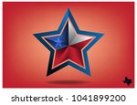 texas star design on red... | Shutterstock .eps vector #1041899200