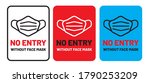  no entry without face mask... | Shutterstock .eps vector #1790253209