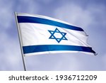Israel Flag Isolated On Sky...