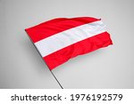 Austria flag isolated on white...