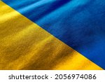 Close up waving flag of Ukraine. Concept of Ukraine.