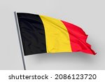 Belgium's flag is isolated on a ...