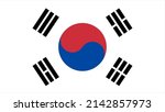 3d illustration flag of South Korea. South Korea flag of background. flag symbol of South Korean.