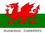 3d illustration flag of Wales. Wales flag of background. flag symbol of Welsh.