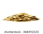 A pile of golden coins       