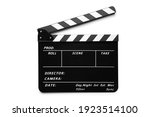 Clapperboard Isolated On White...