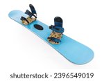 Snowboard isolated on white background, snow board extreme sport ski equipment.
