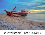 An Old Shipwreck Boat Abandoned ...