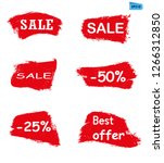 sell red grunge icon paint... | Shutterstock .eps vector #1266312850