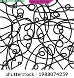 abstract scribble lines pattern.... | Shutterstock .eps vector #1988074259