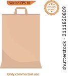 shopping bag. paper and silk... | Shutterstock .eps vector #2111820809