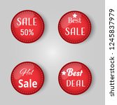 red price tag balls vector... | Shutterstock .eps vector #1245837979