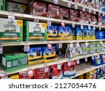 Small photo of Woodinville, WA USA - circa February 2022: Angled, selective focus on the dog dental treat aisle inside of a Petsmart store.