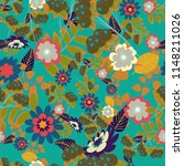 seamless floral pattern ... | Shutterstock .eps vector #1148211026