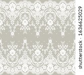 seamless lace pattern  flower... | Shutterstock .eps vector #1636625029