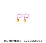 abstract pp letter trendy... | Shutterstock .eps vector #1232665033