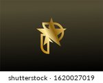 letter p golden star minimalist ... | Shutterstock .eps vector #1620027019