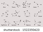 set of zodiac constellations.... | Shutterstock .eps vector #1522350623