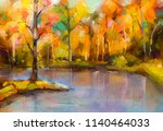 Oil Painting Colorful Autumn...