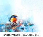 abstract colorful oil  acrylic... | Shutterstock . vector #1690082113