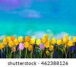 Oil Painting Tulips Flowers....