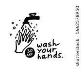 hand washing with soap icon.... | Shutterstock .eps vector #1662578950