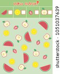 educational counting game for... | Shutterstock .eps vector #1051037639