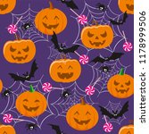 halloween holiday  seamless... | Shutterstock .eps vector #1178999506