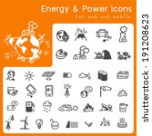 set of icons for energy and... | Shutterstock .eps vector #191208623