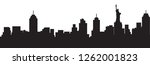 modern city skyline vector | Shutterstock .eps vector #1262001823