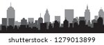 modern city skyline vector | Shutterstock .eps vector #1279013899