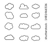 clouds lines collection. icons... | Shutterstock .eps vector #1481466536