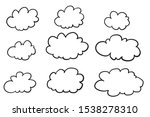 set of vector clouds hand... | Shutterstock .eps vector #1538278310