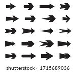set of black vector arrows... | Shutterstock .eps vector #1715689036