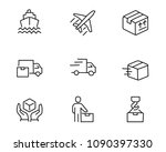 package shipping hand drawn... | Shutterstock .eps vector #1090397330