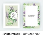 lavender floral pattern cover... | Shutterstock .eps vector #1049284700