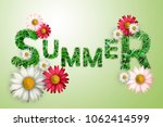 the word "summer" texture of a... | Shutterstock . vector #1062414599