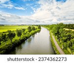 Small photo of View of the canal Gota Kanal with the following hiking trail just outside Toreboda. Gota Kanal connects the Swedish west and east coasts and is a popular route during the summer by boat.