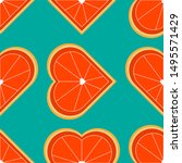 Seamless Pattern With Orange In ...